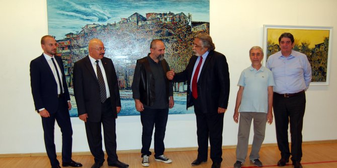 HASAN MİRZA  SANKO SANAT GALERİSİNDE SERGİSİ AÇTI