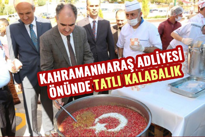 KAHRAMANMARAŞ ADLİYESİ ÖNÜNDE TATLI KALABALIK
