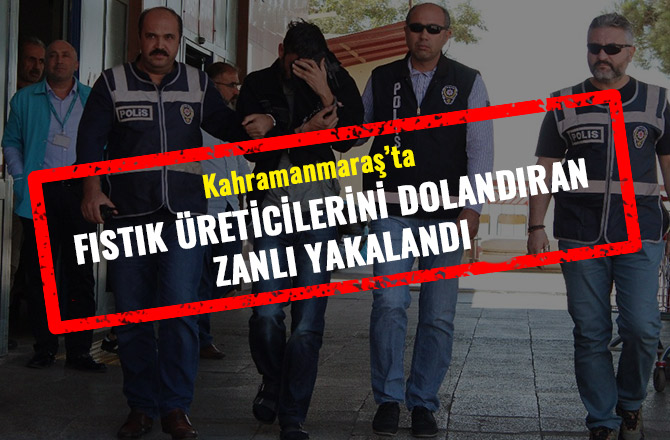 KAHRAMANMARAŞ'TA FISTIK ÜRETİCİLERİNİ DOLANDIRAN ZANLI YAKALANDI