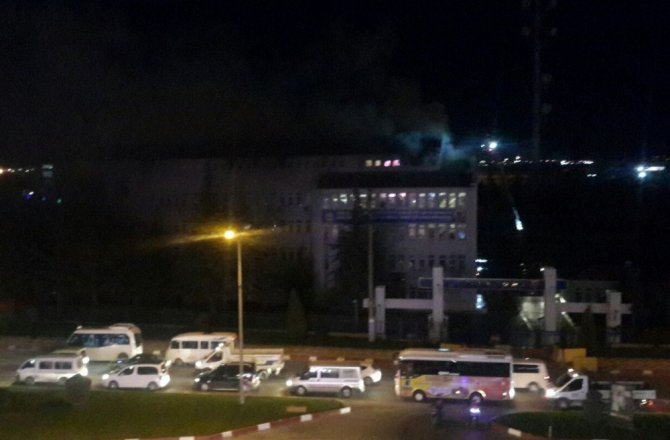 JANDARMA KOMUTANLIĞINDA KORKUTAN YANGIN