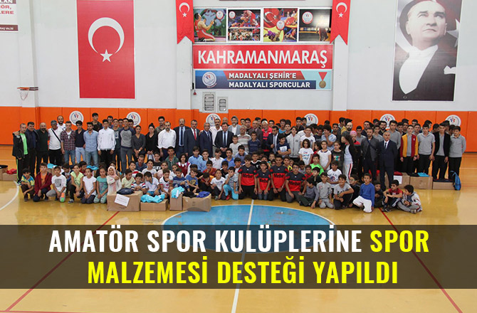 AMATÖR SPOR KULÜPLERİNE SPOR MALZEMESİ DESTEĞİ YAPILDI