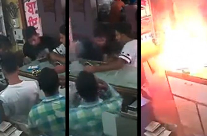 SATIN ALACAĞI TELEFON ELİNDE PATLADI