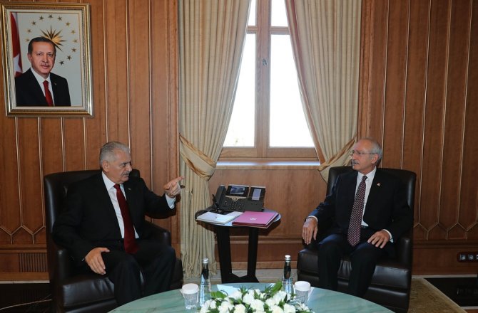 BAŞBAKAN YILDIRIM KEMAL KILIÇDAROĞLU’YLA GÖRÜŞTÜ