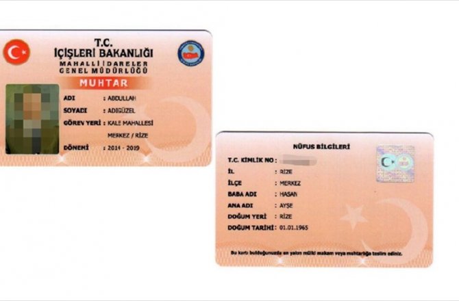 MUHTARLARA TEK TİP KİMLİK