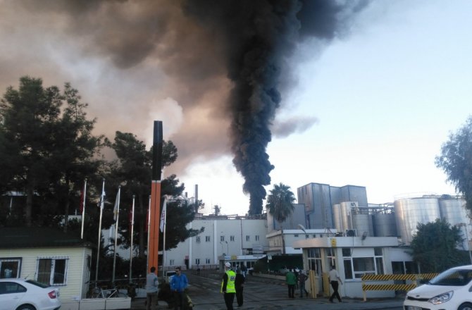 YAĞ FABRİKASINDA YANGIN