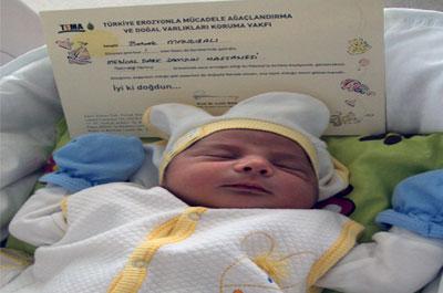 Her bebeğe bir fidan