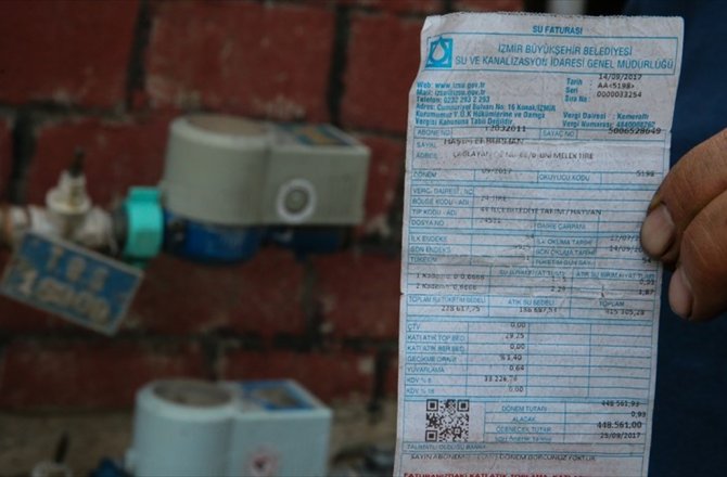 54 GÜNLÜK SU FATURASI 448 BİN 561 LİRA GELDİ