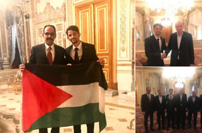 CUMHURBAŞKANI ERDOĞAN FİLİSTİNLİ ATLETİ KABUL ETTİ