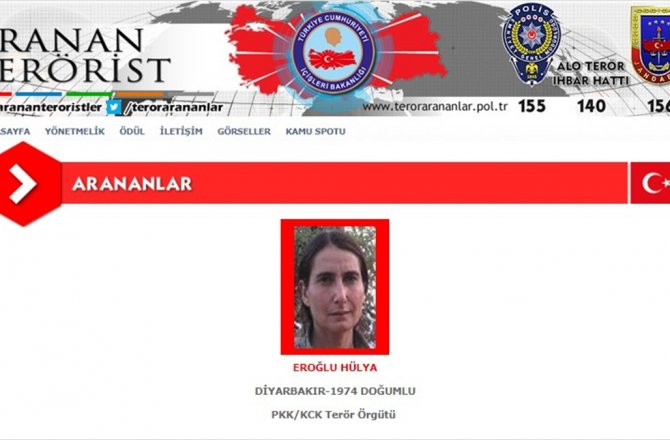 KIRMIZI LİSTEDEKİ KADIN TERÖRİST ETKİSİZ HALE GETİRİLDİ