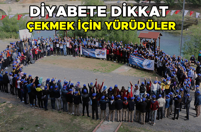 DİYABETE DİKKAT ÇEKMEK İÇİN YÜRÜDÜLER