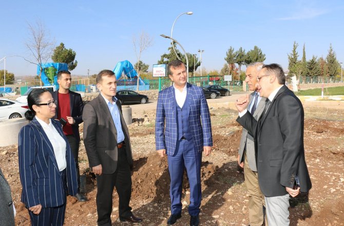 BİSİKLET VE YÜRÜYÜŞ PARKURU ETRAFINDA FİDAN DİKİMİ YAPILDI