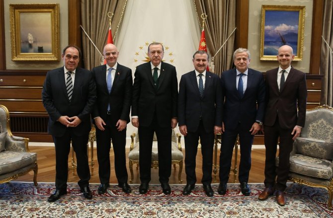 CUMHURBAŞKANI ERDOĞAN, INFANTİNO’YU KABUL ETTİ