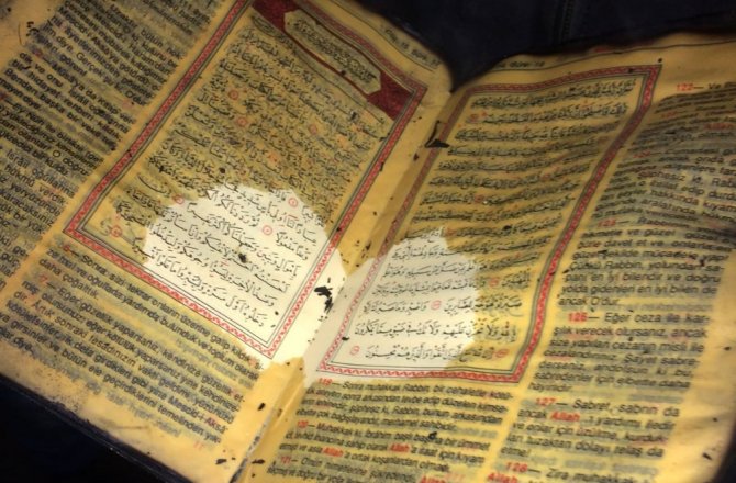 YANGINDA SADECE KUR'AN-I KERİM YANMADI