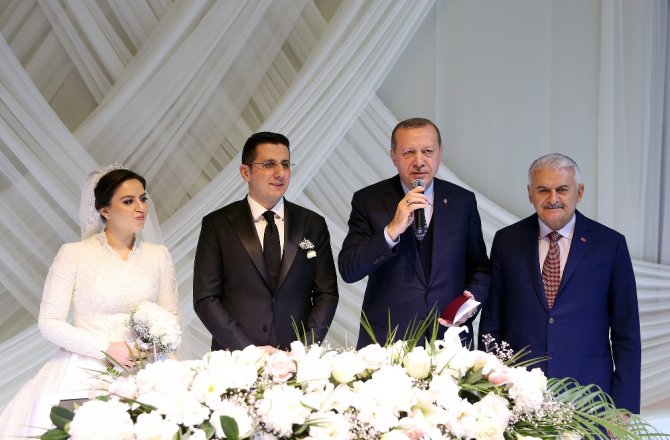 ERDOĞAN VE YILDIRIM NİKAH TÖRENİNE KATILDI