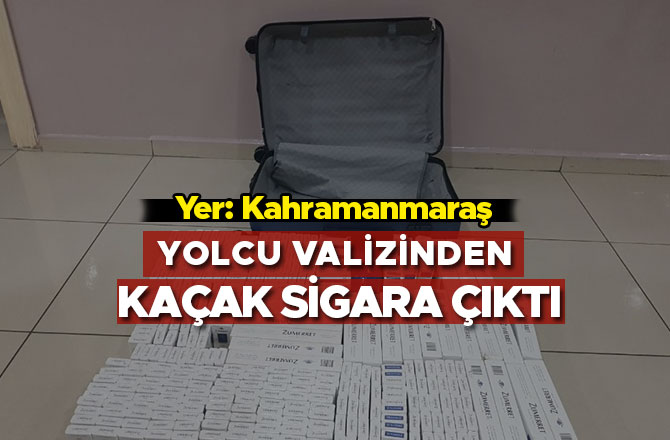 YOLCU VALİZİNDEN KAÇAK SİGARA ÇIKTI