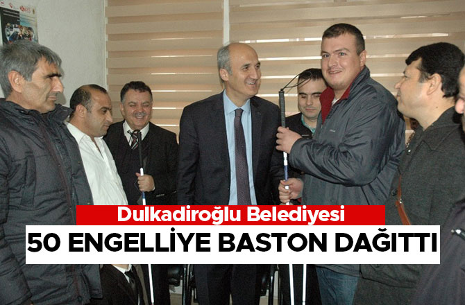 BELEDİYE 50 ENGELLİYE BASTON DAĞITTI
