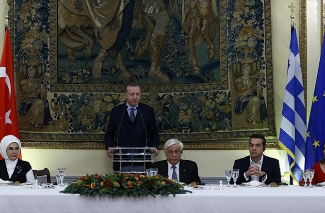 CUMHURBAŞKANI ERDOĞAN: TÜRK VE YUNAN YATIRIMCILAR EL ELE VERMELİ