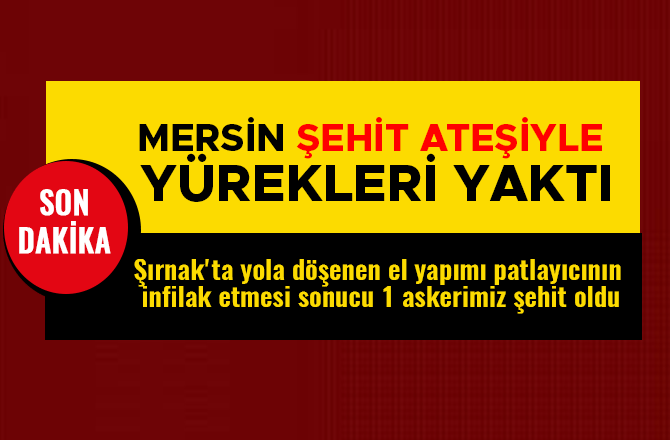 ŞEHİT ATEŞİ MERSİN’E DÜŞTÜ