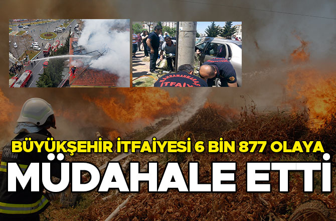 BÜYÜKŞEHİR İTFAİYESİ 6 BİN 877 OLAYA MÜDAHALE ETTİ