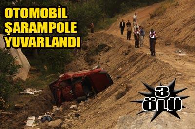 Otomobil şarampole yuvarlandı: 3 ölü