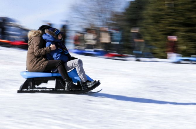 Uludağ’a kızak akını