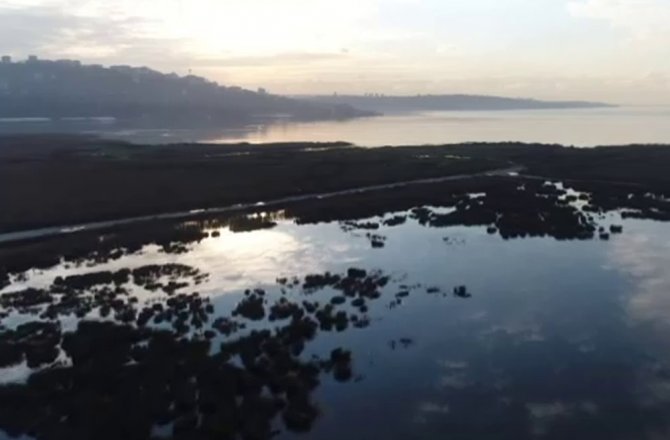 Kanal İstanbul Projesinin sondaj çalışmaları havadan görüntülendi