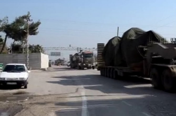 Afrin operasyonu öncesi sınırda askeri araç hareketliliği