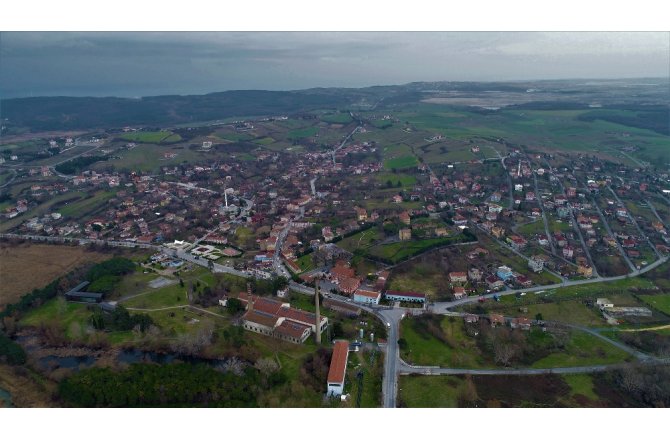 Kanal İstanbul güzergahındaki o köy havadan görüntülendi