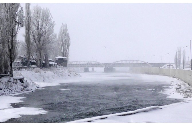 Ardahan’da kırağı sonrası kartpostallık görüntüler