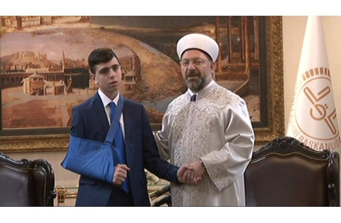 Diyanet İşleri Başkanı Erbaş, Cüneydi’yi kabul etti