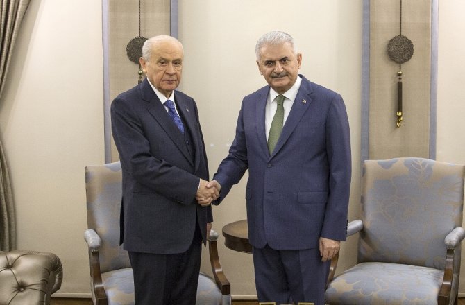 Yıldırım-Bahçeli görüşmesi başladı