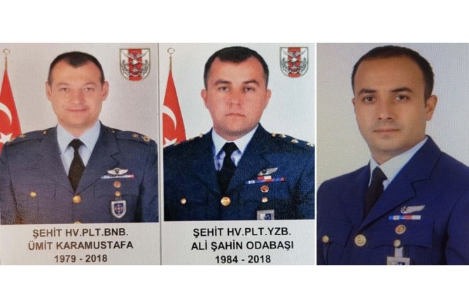 Pilot askerler şehit düşen silah arkadaşlarını unutmadı
