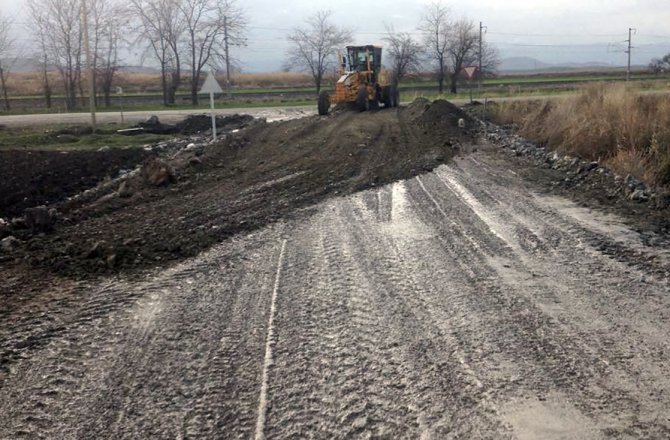 DEMİRCİLER YOLUNDA STABİLİZE ÇALIŞMASI BAŞLADI