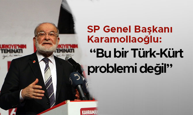 KARAMOLLAOĞLU: “BU BİR TÜRK-KÜRT PROBLEMİ DEĞİL”
