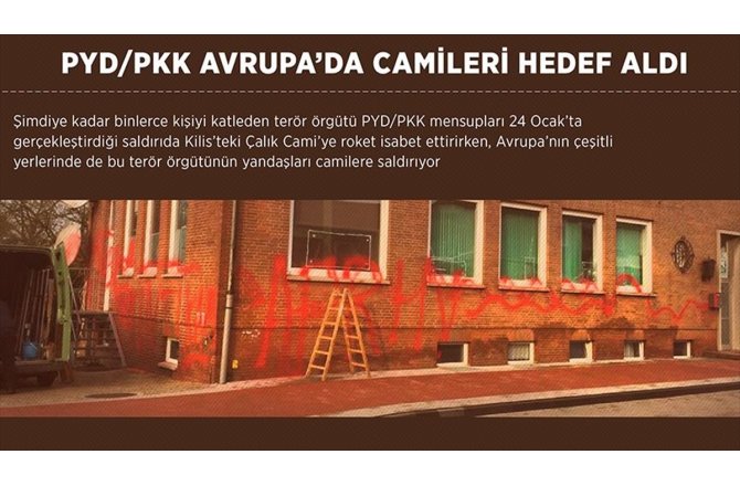 PYD/PKK Avrupa’da camileri hedef aldı