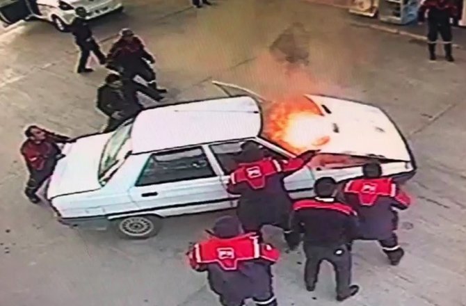 İSTASYON ÇALIŞANLARI FACİAYI ÖNLEDİ