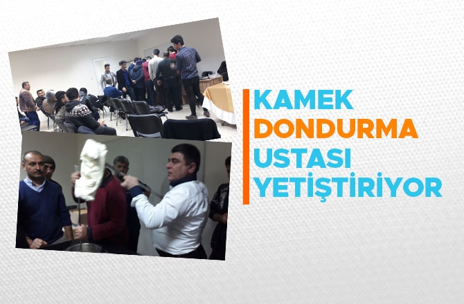 KAMEK DONDURMA USTASI YETİŞTİRİYOR