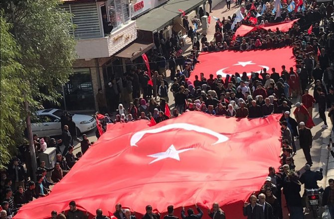 HATAY’DA AFRİN ŞEHİTLERİNE SAYGI, MEHMETÇİĞE MORAL YÜRÜYÜŞÜ