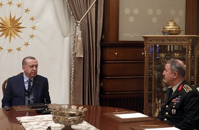 CUMHURBAŞKANI ERDOĞAN, ORGENERAL AKAR'I KABUL ETTİ