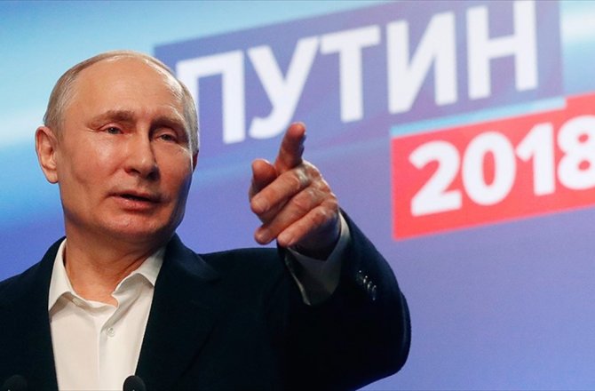 PUTİN YENİDEN DEVLET BAŞKANI SEÇİLDİ