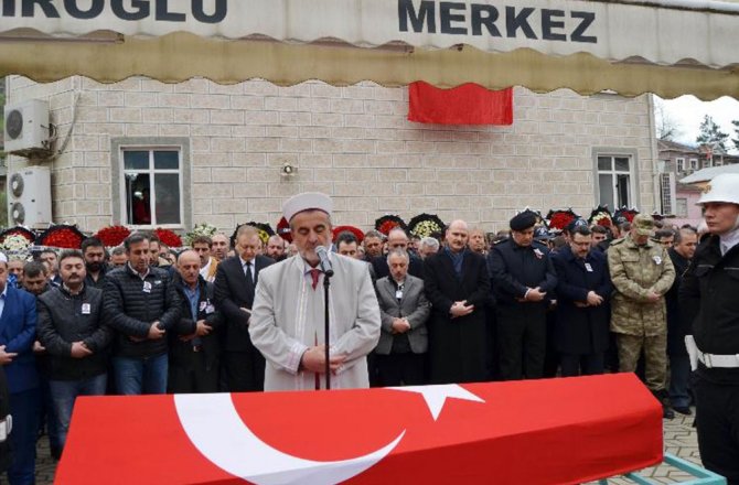 ŞEHİT POLİS MEMURU SON YOLCULUĞUNA UĞURLANDI