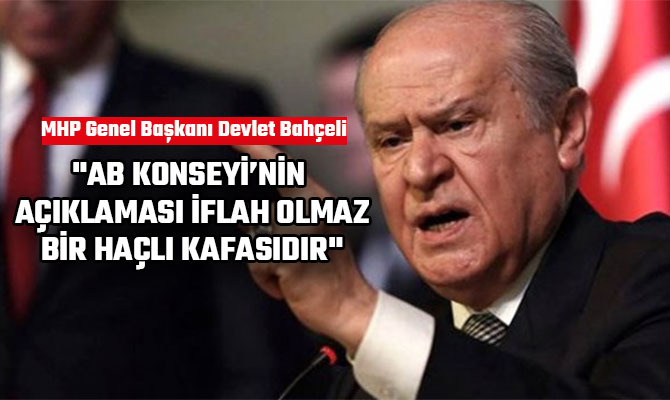 "AB KONSEYİ’NİN AÇIKLAMASI İFLAH OLMAZ BİR HAÇLI KAFASIDIR"