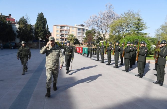 ORGENERAL AKAR, 1.ORDU KOMUTANLIĞINDA İNCELEMELERDE BULUNDU
