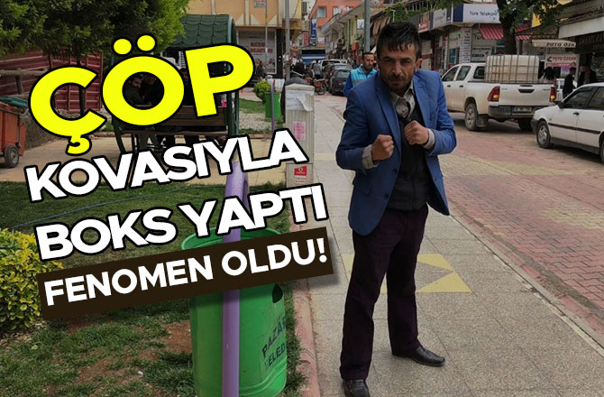 ÇÖP KOVASIYLA BOKS YAPTI! FENOMEN OLDU