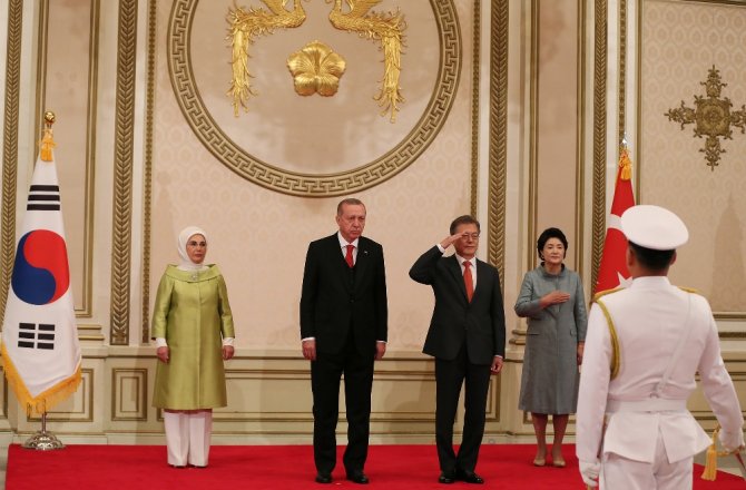 CUMHURBAŞKANI ERDOĞAN GÜNEY KORE’DE