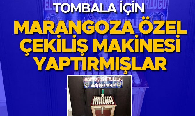 TOMBALA İÇİN MARANGOZA ÖZEL ÇEKİLİŞ MAKİNESİ YAPTIRMIŞLAR