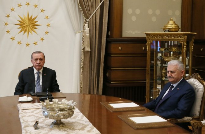 ERDOĞAN BAŞBAKAN YILDIRIM’I KABUL ETTİ