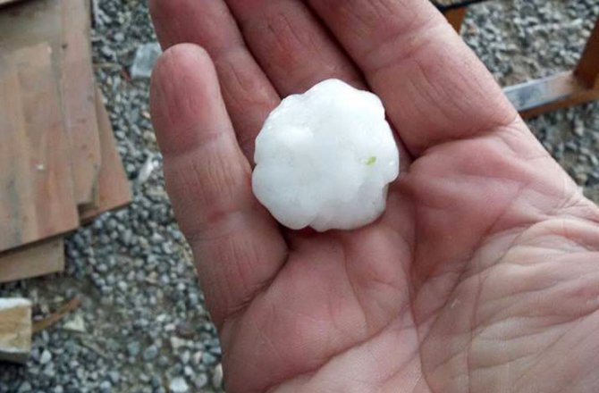 CEVİZ BÜYÜKLÜĞÜNDE YAĞAN DOLU KORKUTTU