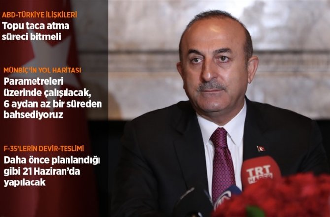 DIŞİŞLERİ BAKANI ÇAVUŞOĞLU: ABD İLE İLİŞKİLERDE TOPU TACA ATMA SÜRECİ BİTMELİ