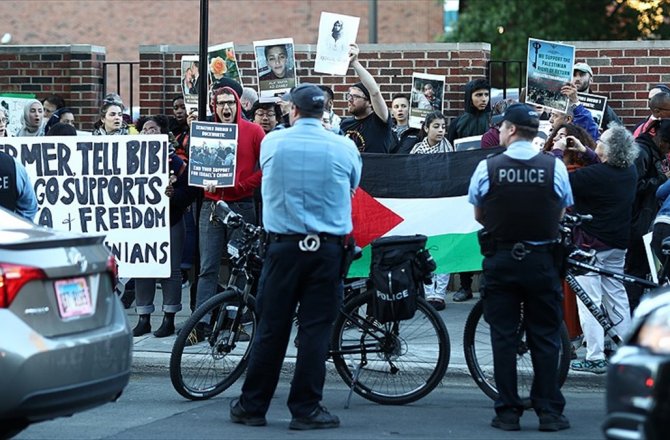 İSRAİL SALDIRILARI ABD'DE PROTESTO EDİLDİ